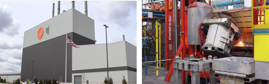 East Jordan Ironworks exterior and interior view of factory