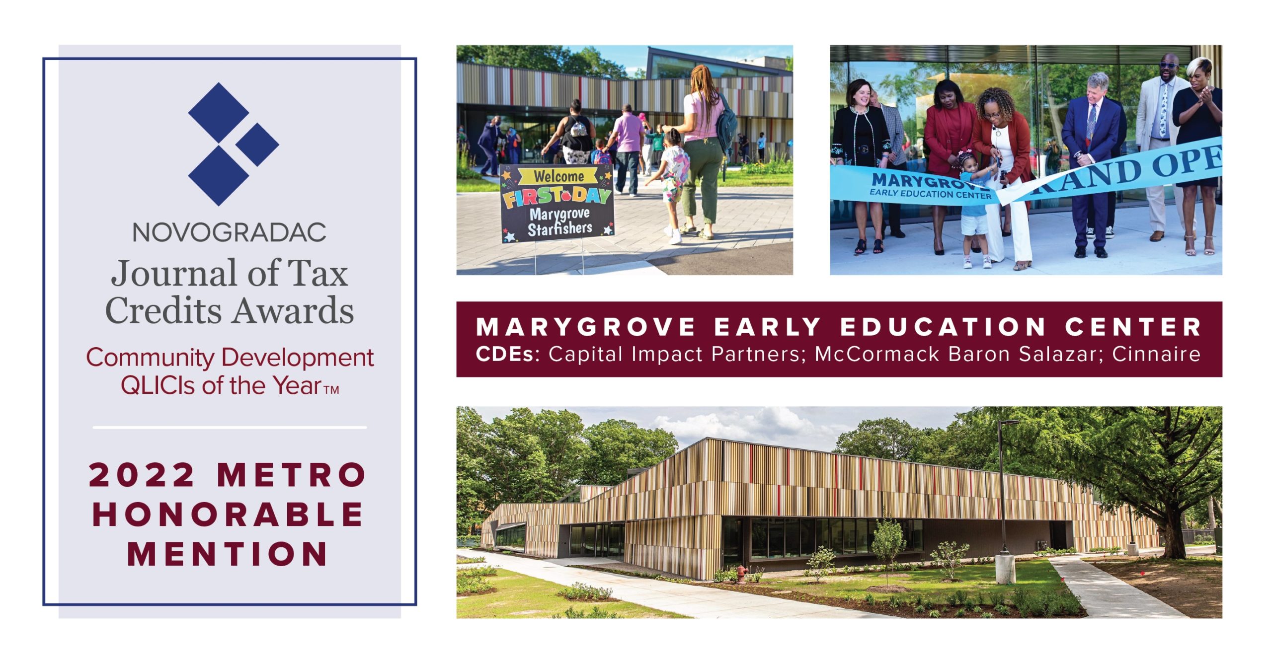 Marygrove Early Education Center Selected as Honorable Mention for National Metro QLICI of the Year Award