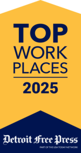 logo for the 2025 Top Work Places in Michigan award